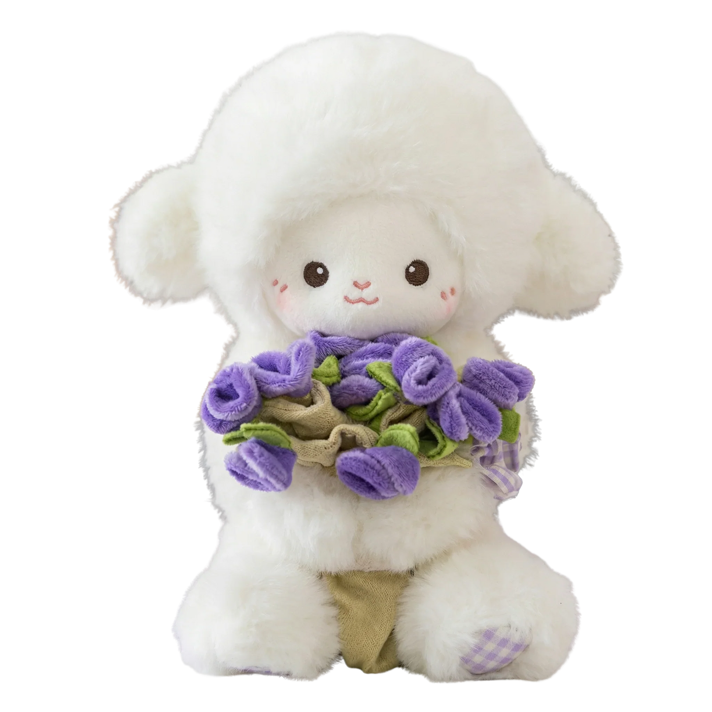 Lumasheep™-Peluche oveja con tulipanes azules