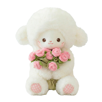 Lumasheep™-Peluche oveja con tulipanes azules